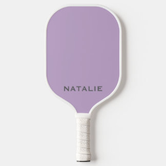 Raquette De Pickleball Motif Gingham Violet Nom Personnalisé