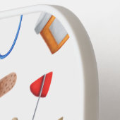 Raquette De Pickleball Motif Médicale blanc (Détail gauche)