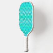 Raquette De Pickleball Motif moderne zigzag - vagues turquoise (Gauche)