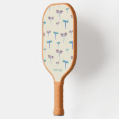 Raquette De Pickleball Motif Monogrammed Painted Dragonflies Ajouter un n (Gauche)