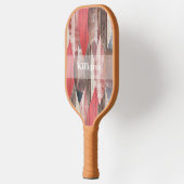 Raquette De Pickleball Motif Pastel Old Wood Red Leaf (Gauche)