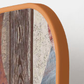 Raquette De Pickleball Motif Pastel Old Wood Red Leaf (Détail gauche)