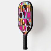 Raquette De Pickleball Motif psychédélique géométrique rétro coloré (Gauche)