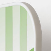 Raquette De Pickleball Motif rayé vert blanc (Détail gauche)