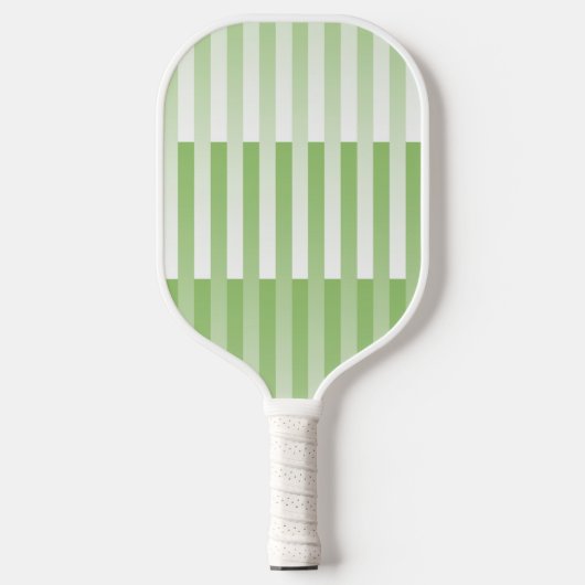 Raquette De Pickleball Motif rayé vert blanc (Recto)