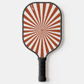 Raquette De Pickleball Motif Retro Sunburst (Recto)