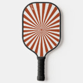 Raquette De Pickleball Motif Retro Sunburst (Verso)