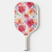 Raquette De Pickleball Motif rose Aquarelle Peony (Verso)