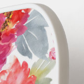 Raquette De Pickleball Motif rose Aquarelle Peony (Détail gauche)