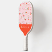 Raquette De Pickleball Motif rose arc-en-ciel cerise (Gauche)