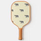 Raquette De Pickleball Motif silhouette d'éléphant gris (Verso)