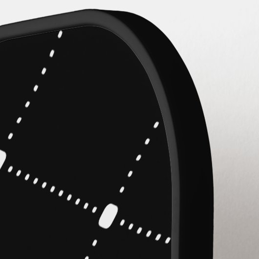 Raquette De Pickleball Motif simple et transparent noir et blanc (Détail gauche)