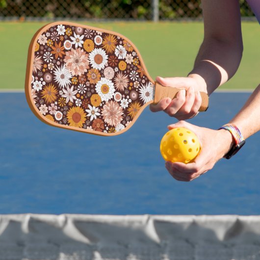Raquette De Pickleball Motif super Retro Flower Garden (Insitu)