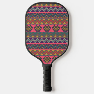 Raquette de Pickleball Motif Tribal Bohème Aztèque
