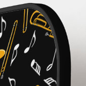 Raquette De Pickleball Motif Trombone Music Notes (Détail gauche)