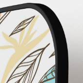 Raquette De Pickleball Motif tropical d'été dessiné à la main (Détail gauche)