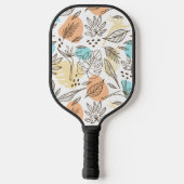 Raquette De Pickleball Motif tropical d'été dessiné à la main (Verso)