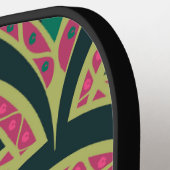 Raquette De Pickleball motif vert en forme de coque (Détail gauche)