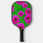 Raquette De Pickleball Motif vert et rose vif (Recto)