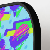 Raquette De Pickleball Motifs triangles personnalisables Wild Memphis (Détail gauche)