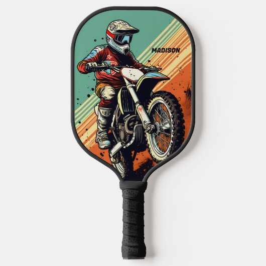 Raquette De Pickleball Motocross de nom personnalisé (Recto)