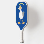 Raquette De Pickleball Mouette drôle avec frites dessin animé (Gauche)
