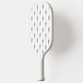 Raquette De Pickleball Musique Motif Melting Treble Clef noir et blanc (Gauche)