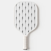 Raquette De Pickleball Musique Motif Melting Treble Clef noir et blanc (Verso)