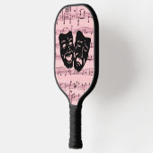 Raquette De Pickleball Musique rose et masques de théâtre (Gauche)