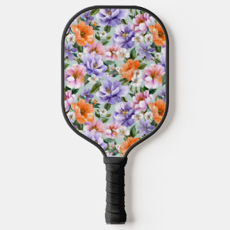 Raquette De Pickleball Muted Colorful Flowers Boho flower 