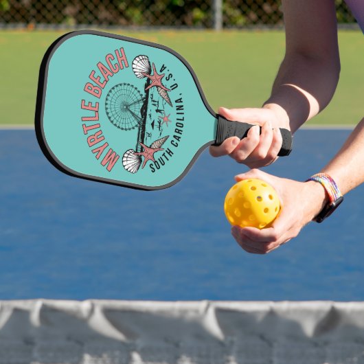 Raquette De Pickleball Myrtle Beach Retro Vignette (Insitu)