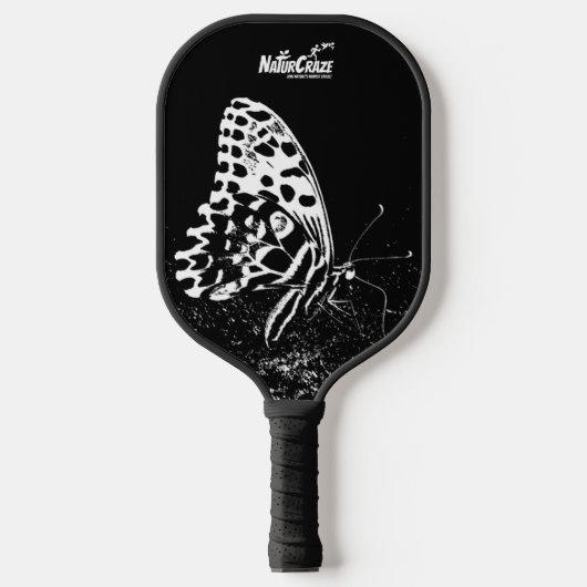 Raquette De Pickleball NaturCraze Papillon blanc Pickleball noir (Recto)