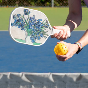 Raquette De Pickleball Nature morte au vase avec iris de Vincent van Gogh