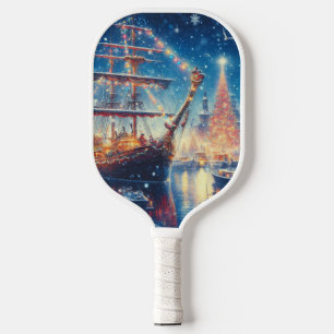 Raquette De Pickleball Navire amarré de Noël/hiver
