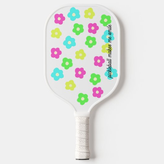 Raquette De Pickleball Neon Daisy Print Pickleball Paddle (Recto)