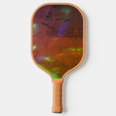 Raquette De Pickleball neon lights on cracked rock surface (Verso)