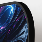 Raquette De Pickleball Neon Nexus : Structure Techno-Organique Intertissé (Détail gauche)