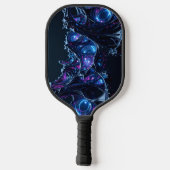 Raquette De Pickleball Neon Nexus : Structure Techno-Organique Intertissé (Verso)