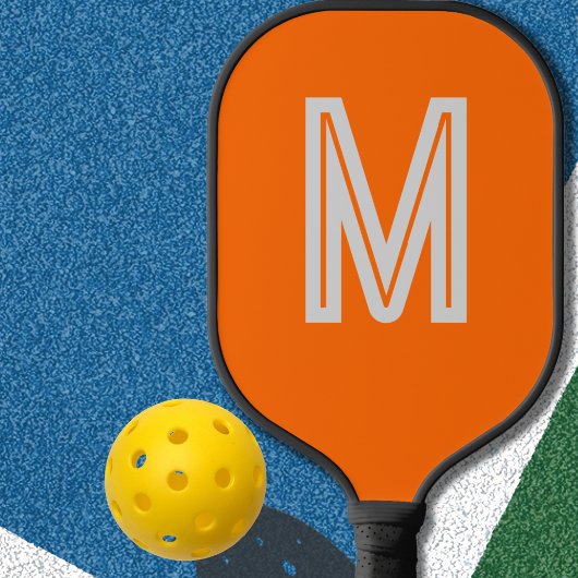 Raquette De Pickleball néon orange - monogramme gras
