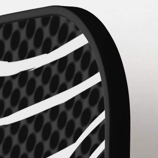 Raquette De Pickleball NeonLine 1 Noir Nom et initiales modifiables (Détail gauche)