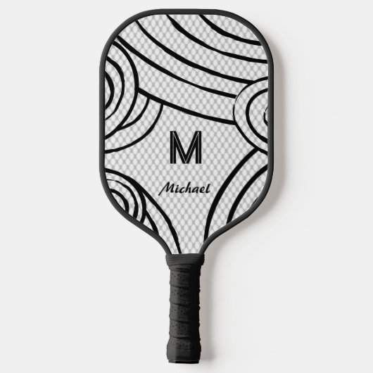Raquette De Pickleball NeonLine 1 Nom et initiales modifiables en blanc (Verso)