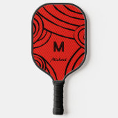 Raquette De Pickleball NeonLine 1 Red Editable Nom & Initiales (Verso)