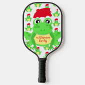 Raquette De Pickleball Noël Cute Frog Santa Hat Motif Nouveauté (Verso)