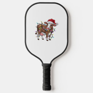 Raquette De Pickleball Noël de la Vache mignonne Rinder Père Noël Noël