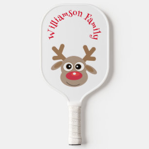 Raquette De Pickleball Noël Drôle Reindeer Cartoon Nouveauté Mignonne