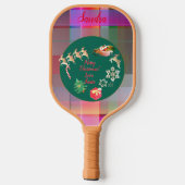 Raquette De Pickleball Noël Père Noël Reindeer Plaid Petit Noël (Verso)