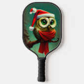 Raquette De Pickleball Noël rustique victorien de Cute Owl (Verso)