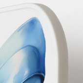 Raquette De Pickleball Nœud bleu tendance personnalisé avec nom monogramm (Détail gauche)