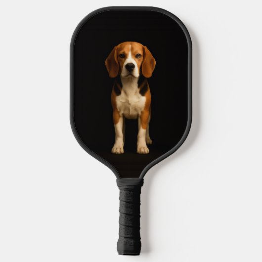 Raquette de Pickleball Noir 4 Luxe, Beagle Gentil (Verso)