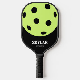 Raquette De Pickleball Noir Blanc Jaune Unique Bright